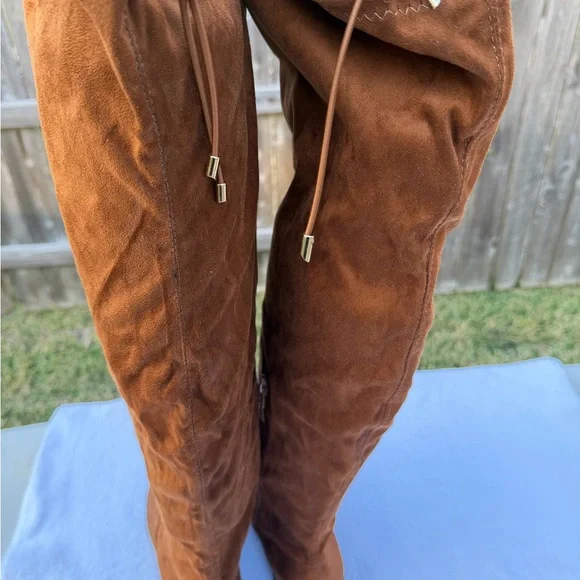 New Ashley Stewart Brown Over the Knee Boots - Picture 4 of 9